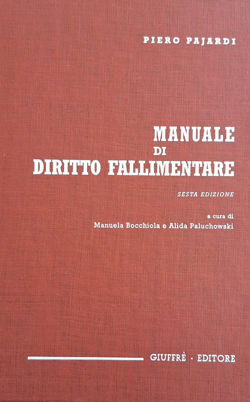 plano de recuperação judicial - manuale de dirito fallimentare